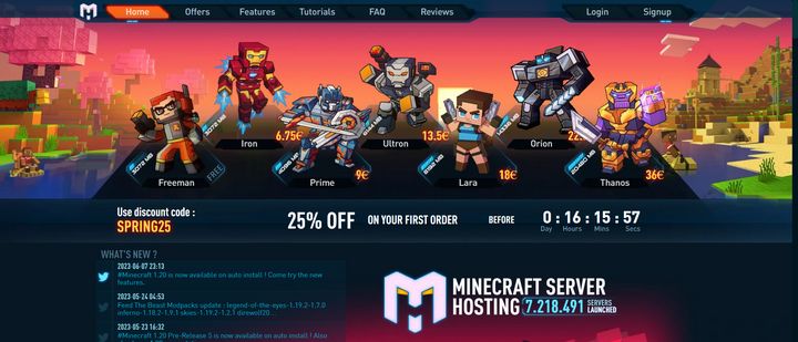 Minecraft server with Minecraft server with